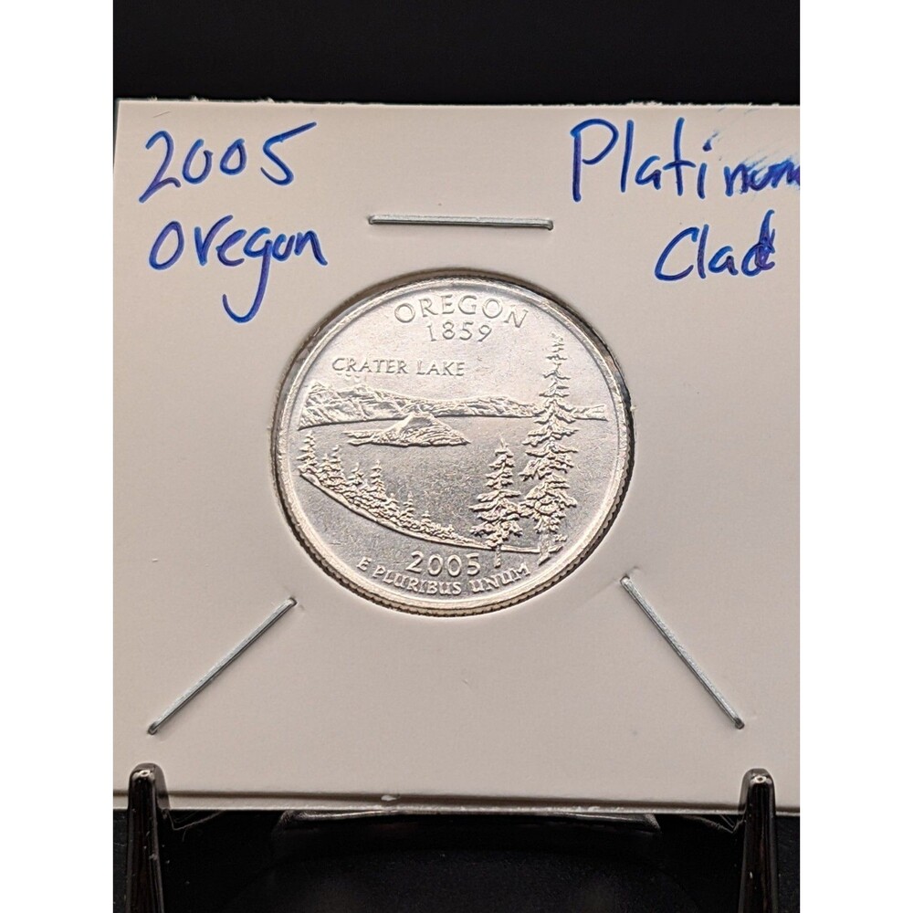 2005 Oregon State Quarter Platinum Clad Collectible